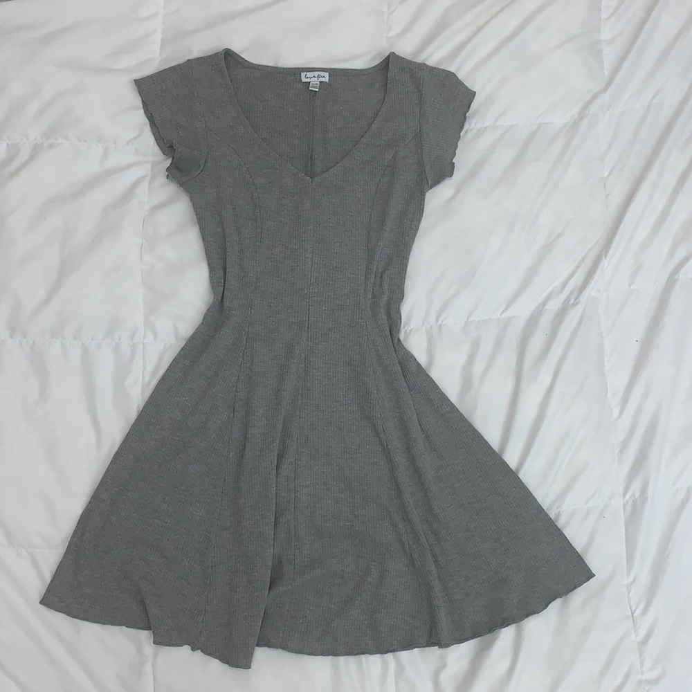 Grey Ribbed Dress